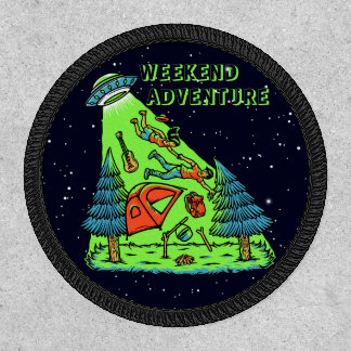 Funny UFO Alien Abduction Weekend Camping Adventur Patch