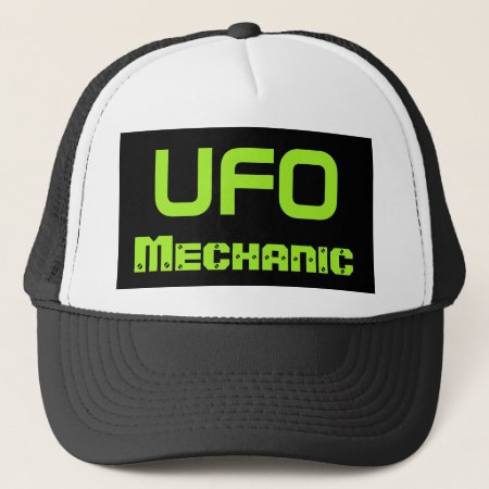 Funny Ufo Alien Men's Mechanic Hat Gift