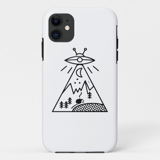 Funny Ufo ,Area 51, Alien Abduction  Case-Mate iPhone Case (Back)