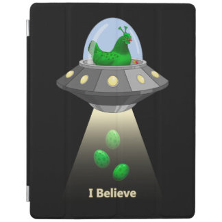 Funny UFO Green Chicken Egg Alien Abduction iPad Smart Cover