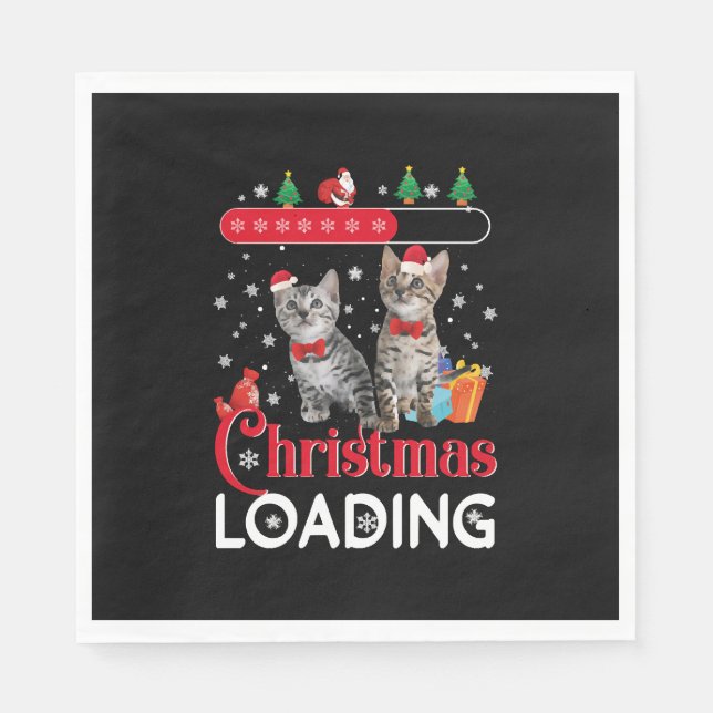 Funny Ugly Christmas Cat Napkins (Front)