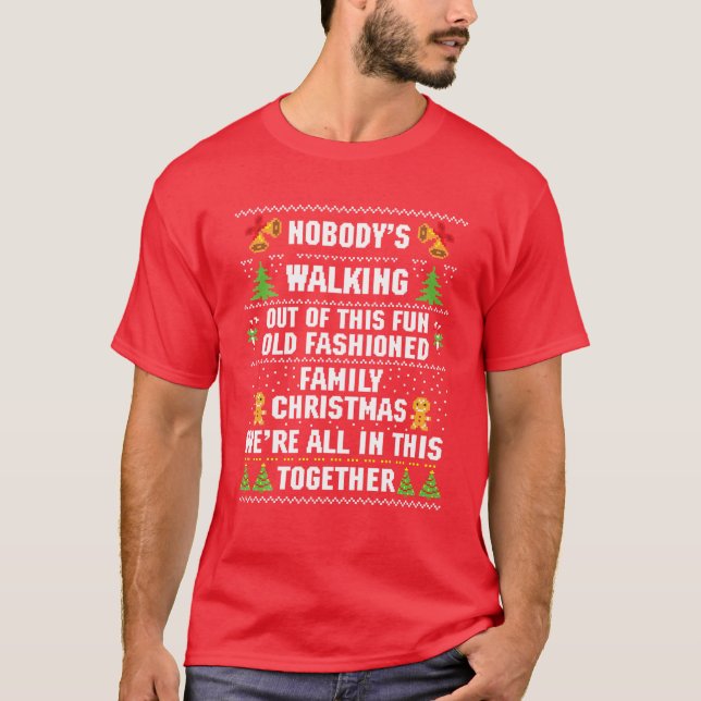 Funny Ugly Christmas Pajama Family Matching Pj Top (Front)