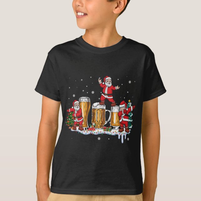 Funny Ugly Christmas Shirt for Men Drinking Beer S (Front)