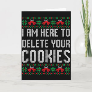Funny Ugly Christmas Sweater Computer Geek Christm Card