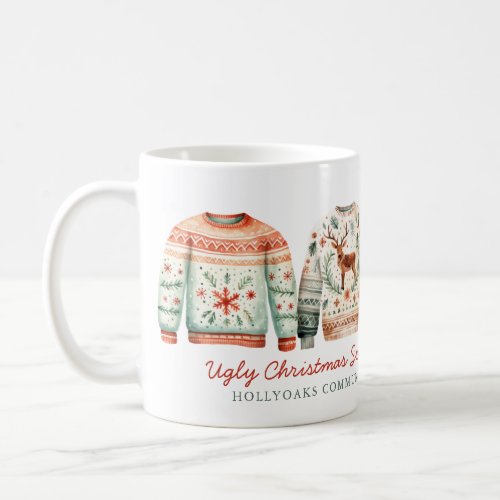 Funny Ugly Christmas Sweater Contest Winner Coffee Mug