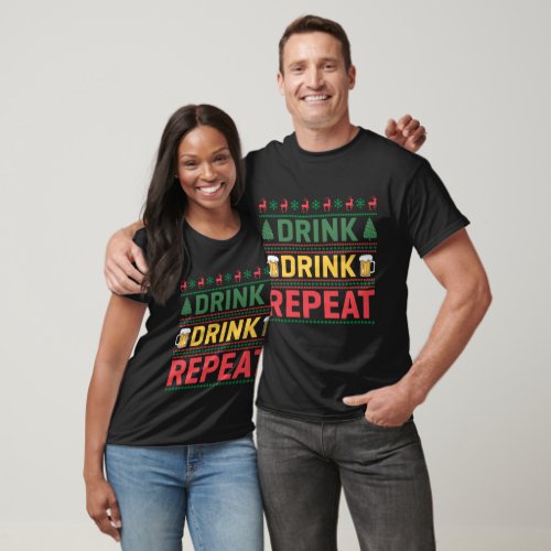 Funny Ugly Christmas Sweater Drink Beer Script