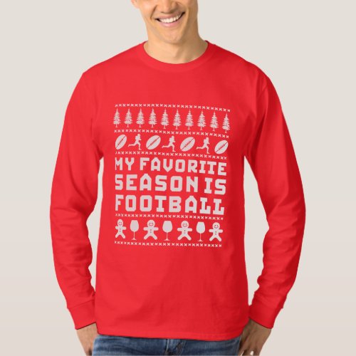 Funny Ugly Christmas Sweater Football Season