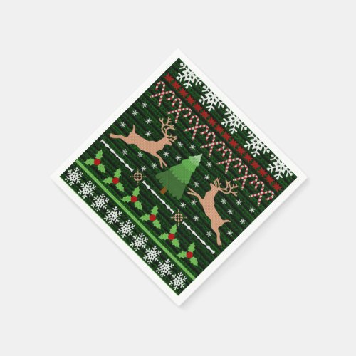 Funny Ugly Christmas Sweater Inspired Napkins