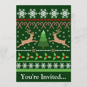 Funny Ugly Christmas Sweater Invitation