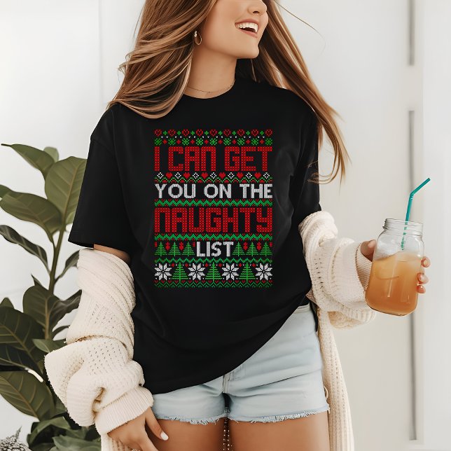 Funny Ugly Christmas Sweater Naughty List Knit (Creator Uploaded)