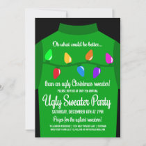 Funny Ugly Christmas Sweater Party Invitation