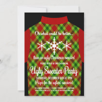 Funny Ugly Christmas Sweater Party Invitation