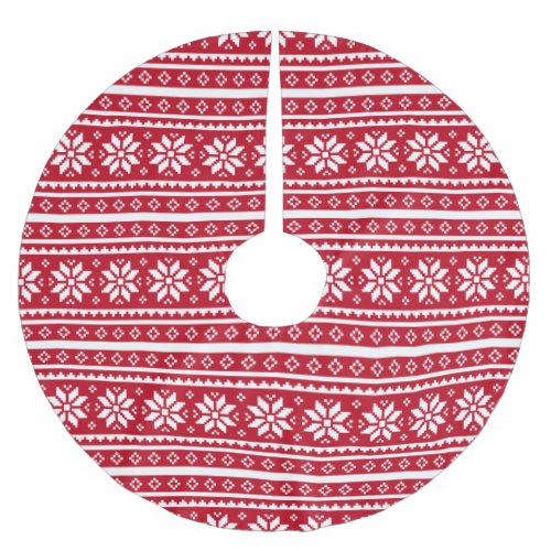 Funny ugly Christmas sweater pattern tree skirt