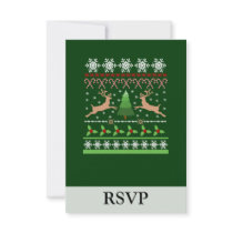 Funny Ugly Christmas Sweater RSVP Card