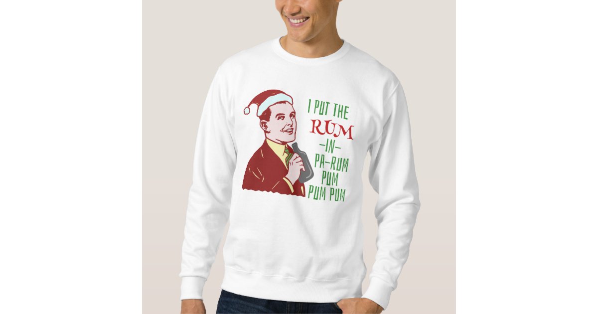 Funny Ugly Christmas Sweater Rum Man Retro Humor Zazzle