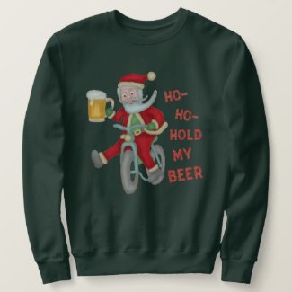 Funny Ugly Christmas Sweater | Santa Hold My Beer