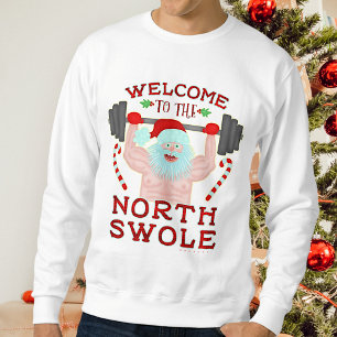 Funny Ugly Christmas Sweater Santa North Swole