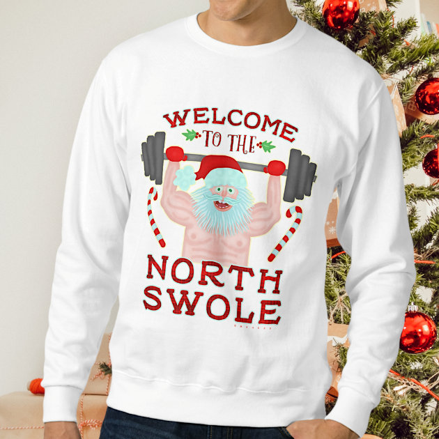 Funny hot sale santa sweaters