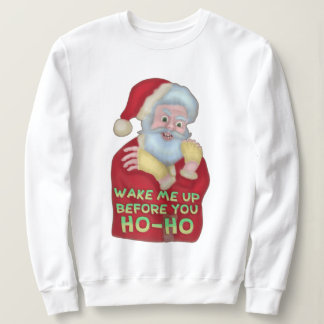 Funny Ugly Christmas Sweater | Santa Wake Me Up