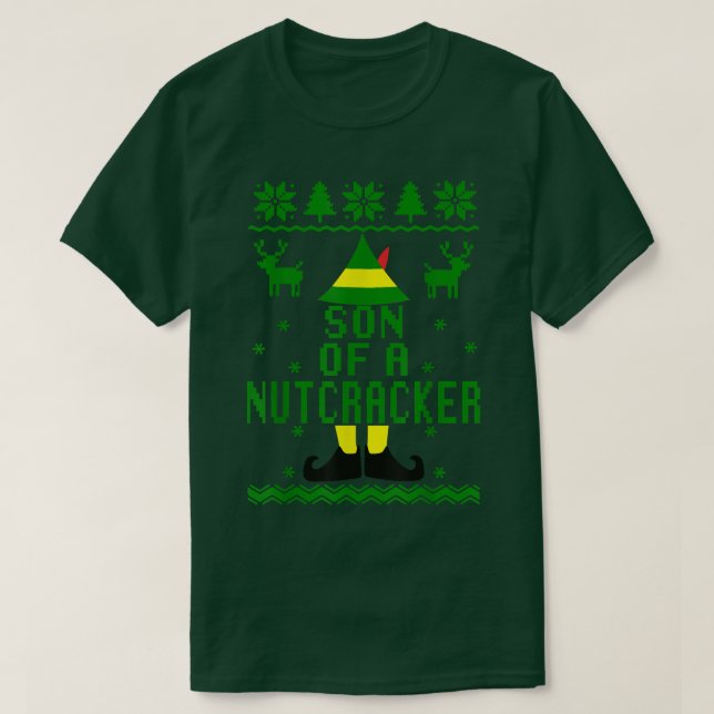 Funny Ugly Christmas Sweater Son Of A Nutcracker  (Design Front)