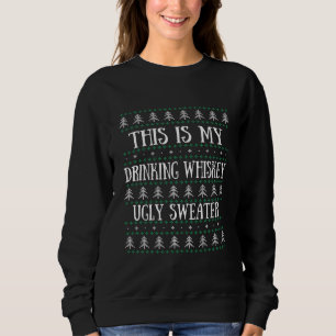 Funny ugly christmas sweater whiskey sayings