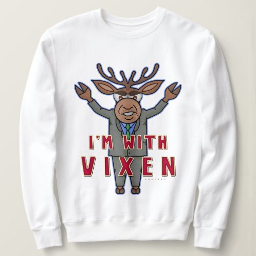 Funny Ugly Christmas Vixen Reindeer Election Sweatshirt