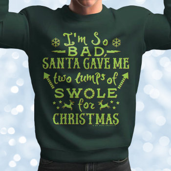 Funny Ugly Christmas Workout Weightlifter Exercise Sweatshirt by HaHaHolidays at Zazzle