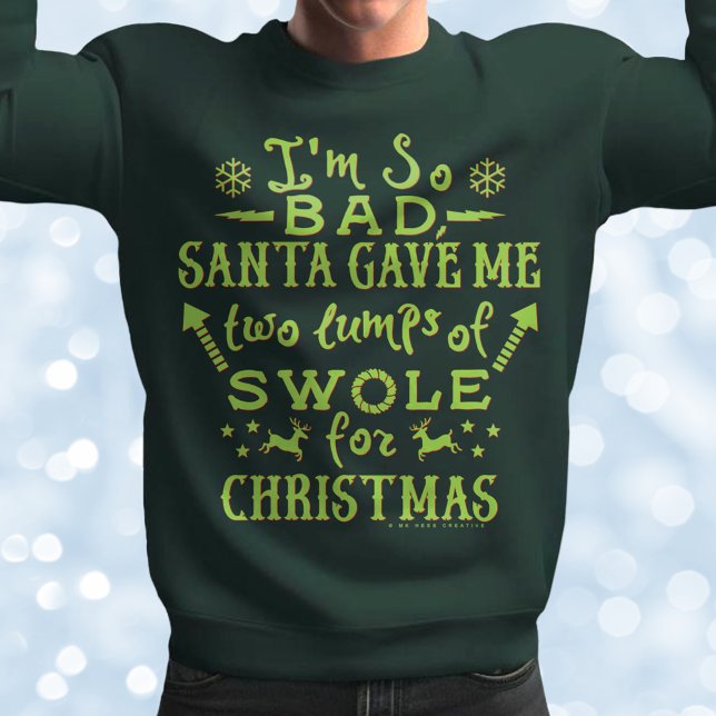 Funny Ugly Christmas Workout Weightlifter Exercise Sweatshirt (Creator Uploaded)