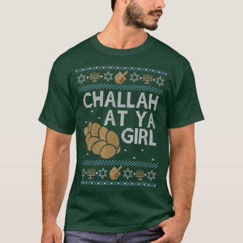 Funny Ugly Hanukkah Sweater Challah At Ya Girl Mat