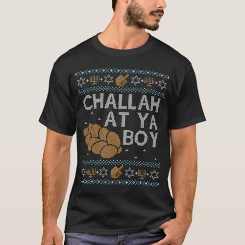 Funny Ugly Hanukkah Sweater Shirt Challah At Ya Bo