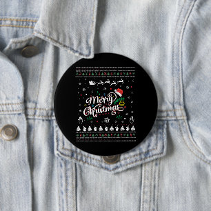 Funny Ugly Merry Christmas Button