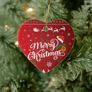Funny Ugly  Merry Christmas Ceramic Ornament