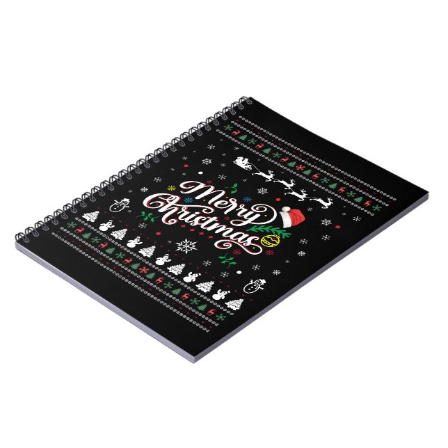 Funny Ugly  Merry Christmas Notebook (Left Side)