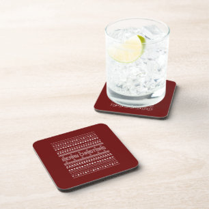 Funny Ugly  Merry Christmas pattern Beverage Coaster