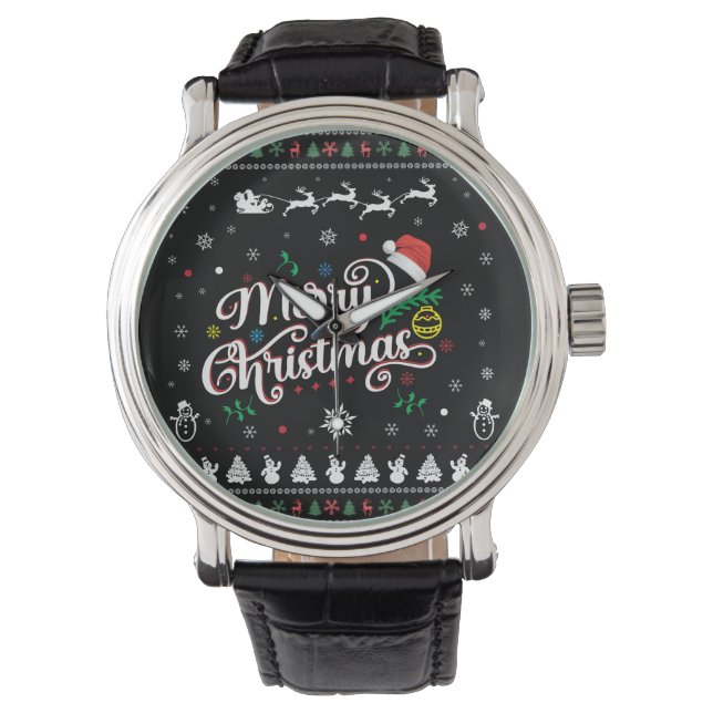 Funny Ugly  Merry Christmas Watch (Front)