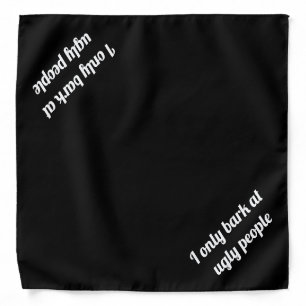 Funny Ugly People Dog Bandana