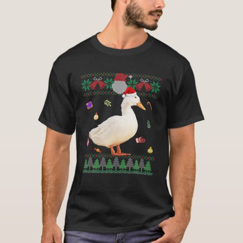 Funny Ugly Sweater Christmas Animals Santa Duck Lo