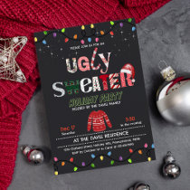 Funny Ugly Sweater Christmas Holiday Party Invitation