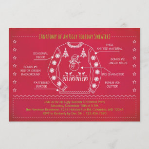 Funny Ugly Sweater Christmas Invitation