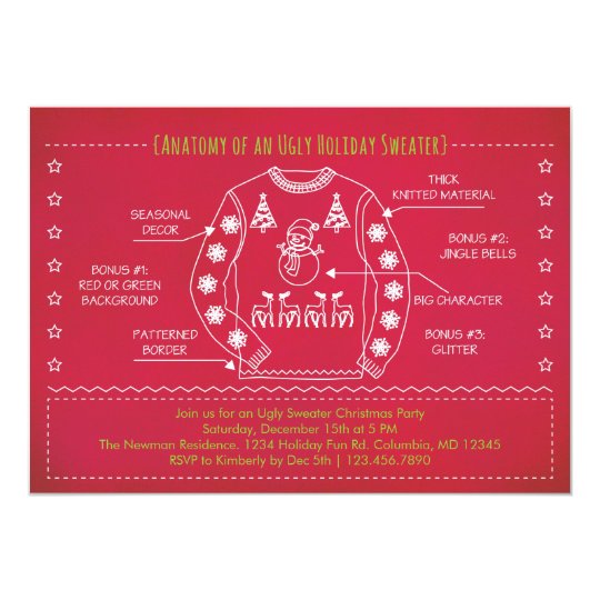 Funny Ugly Sweater Party Invitations 1