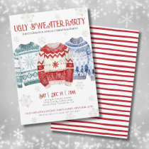 Funny Ugly Sweater Christmas Party Invitation