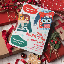 Funny Ugly Sweater Christmas Party Invitation