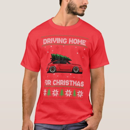Funny Ugly Sweater Driving Home For Christmas 911 