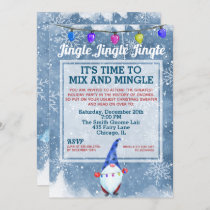 Funny Ugly Sweater Gnome Christmas Party Invitation