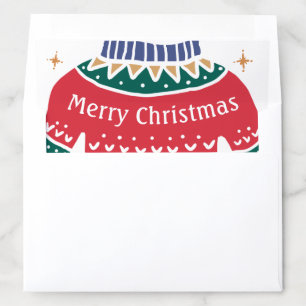Funny Ugly Sweater Merry Christmas Happy Holiday Envelope Liner