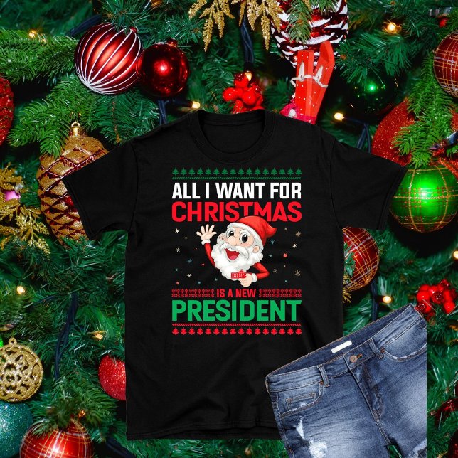 Funny Ugly Sweater New President Christmas T-Shirt (Creator Uploaded)