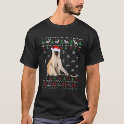 Funny Ugly Sweater Xmas Animals Christmas Monkey L