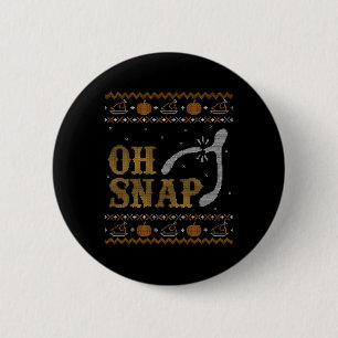 Funny Ugly Thanksgiving Sweater Shirt Oh Snap Wish Button