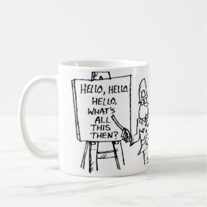 Funny UK Police Training School Cartoon Coffee Mug