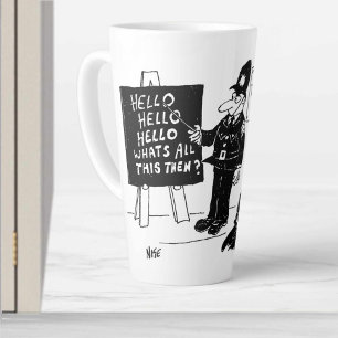 Funny UK Police Training School Latte Mug